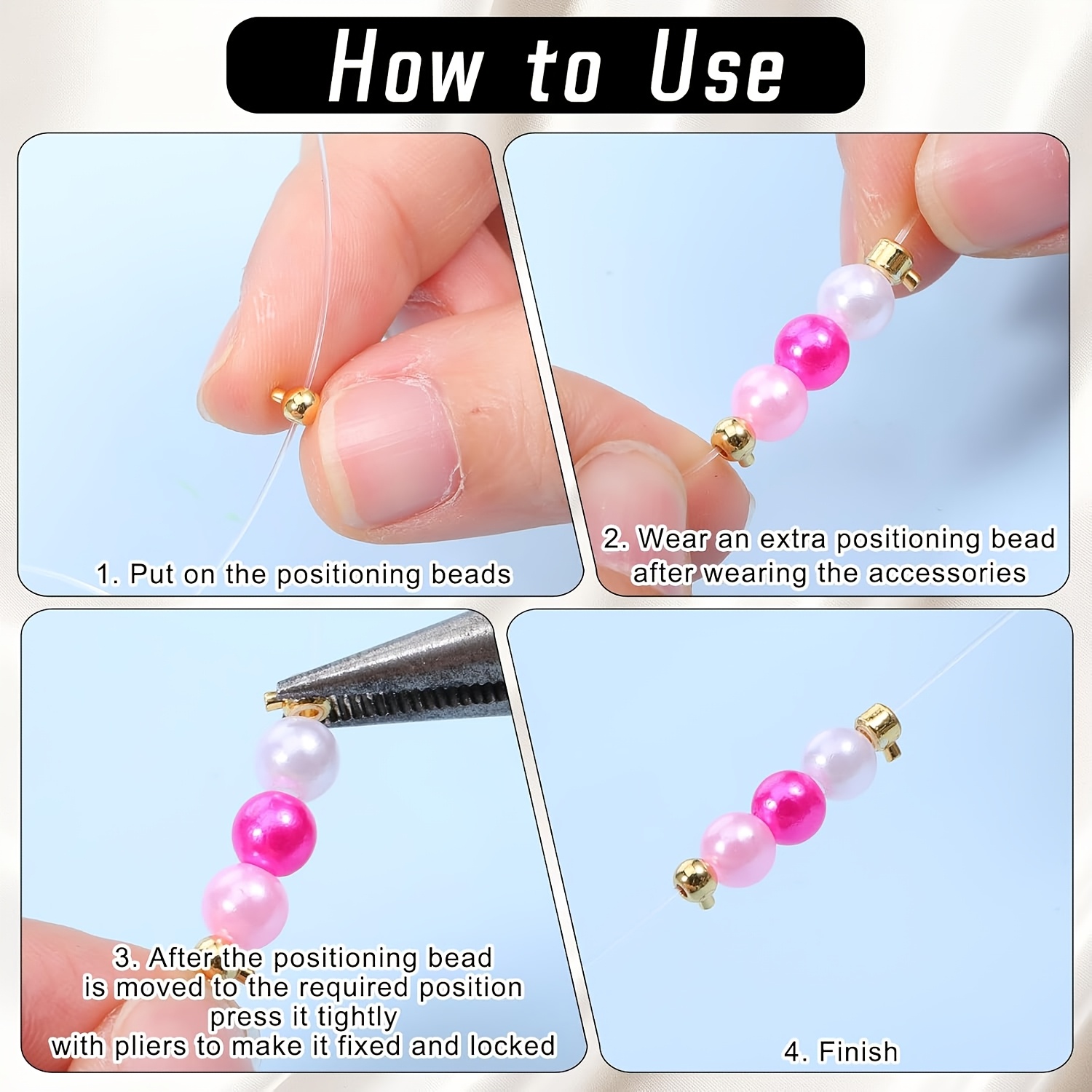 Premium Brass Crimp Beads and Stopper Beads, Jewelry Making